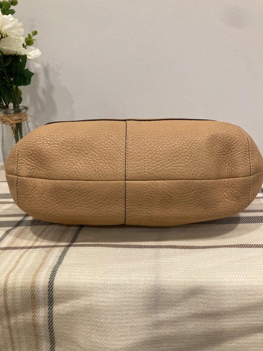Coach Ergo Pebbled Leather Hobo Bag Tan Camel Shoulder Bag Style 11612 - Picture 8 of 10